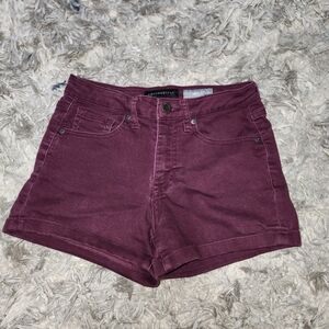 Aeropostal MIDI Burgundy Jean Shorts Size 4